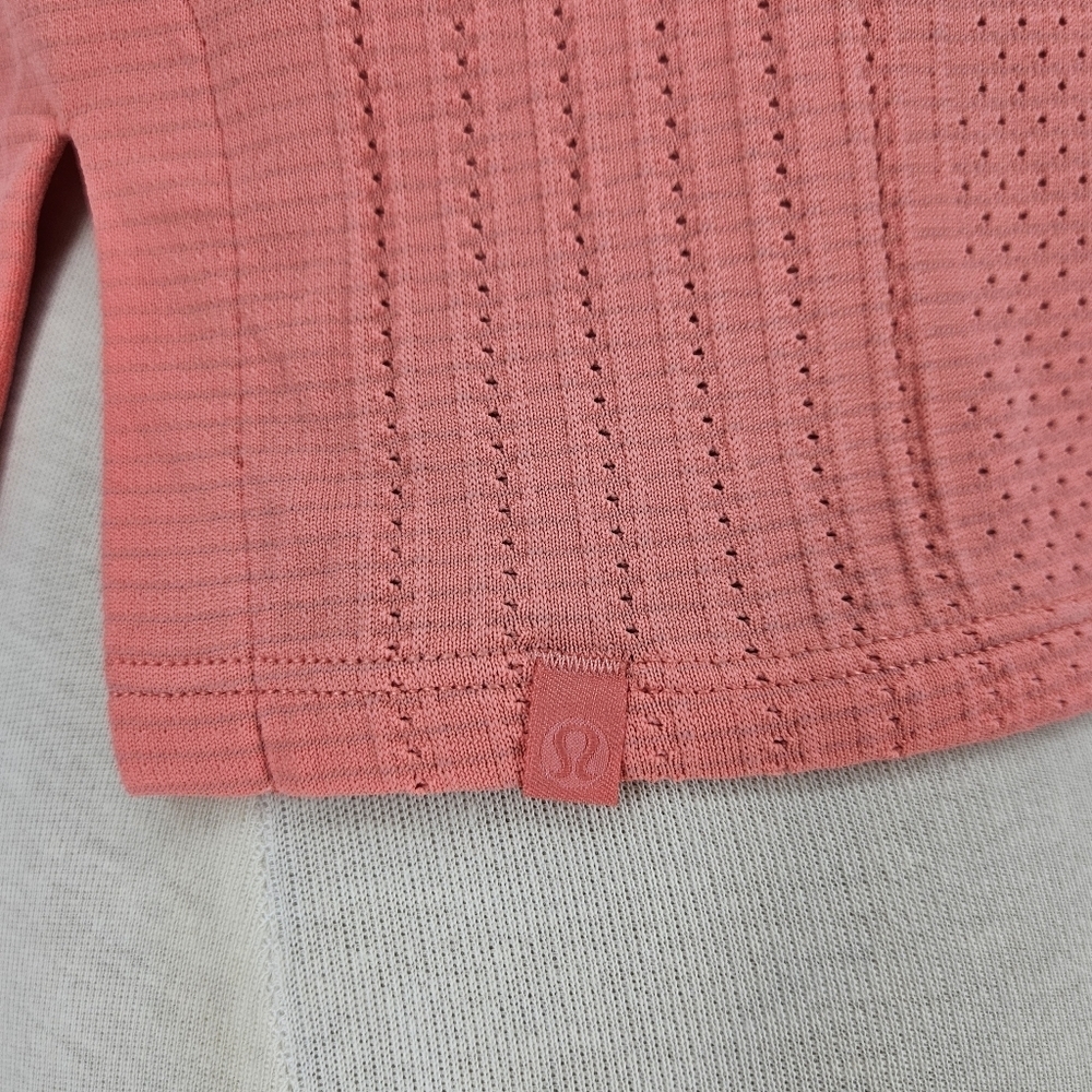 Lululemon Train To Be Peach Pink Tank Top Sleeveless Athletic Workout Shirt S/M - Picture 5 of 5